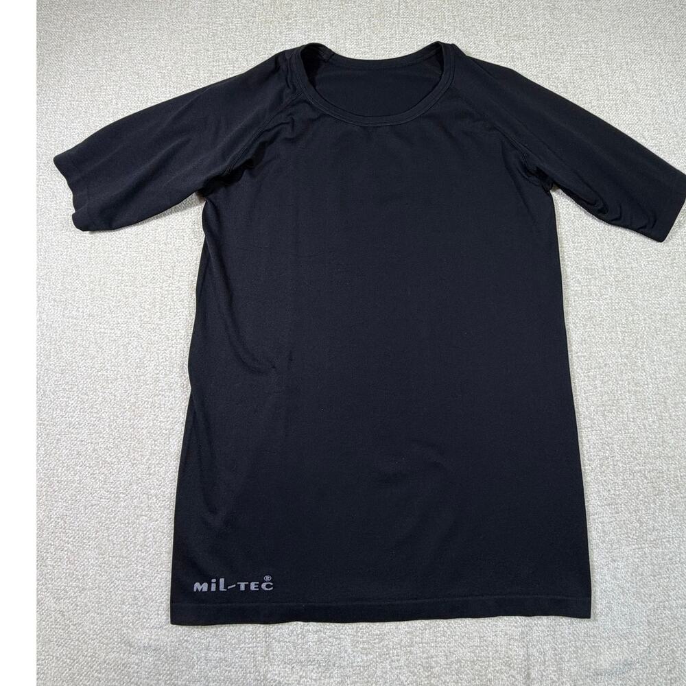 Mil-Tec Men L XL Black Short Sleeve T Shirt Tactical Casual Gorpcore Outdoor